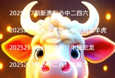 2025217期新澳彩必中二四六肖
