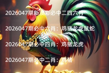 2026047期新澳彩必中二四六肖