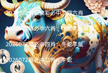2026072期新澳彩必中二四六肖
