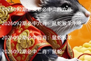 2026092期新澳彩必中二四六肖