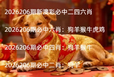 2026206期新澳彩必中二四六肖