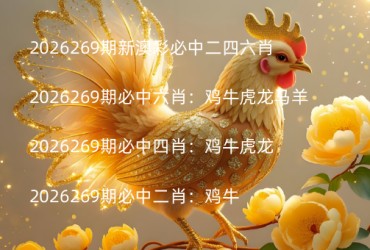2026269期新澳彩必中二四六肖